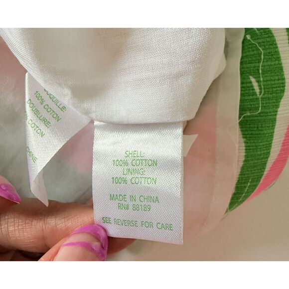 Lilly Pulitzer Mila Pink Pout Flamenco Cotton Front Zip Sleeveless Dress Sz 16 - Picture 5 of 10